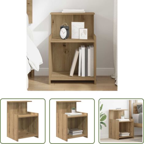 Comodino moderno -  Armadio da Notte Rovere artigianale 40 x 35 x 60 cm