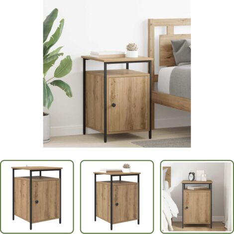 Comodino moderno -  Armadio da Notte Rovere artigianale 40 x 42 x 60cm