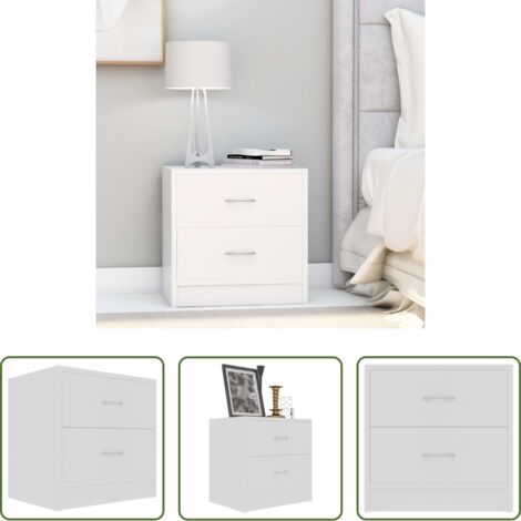 Comodino moderno -  Comodino Bianco 40x30x40 cm Legno Ingegnerizzato