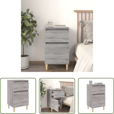 Comodino moderno -  Comodino Grigio Sonoma 40x35x70 cm