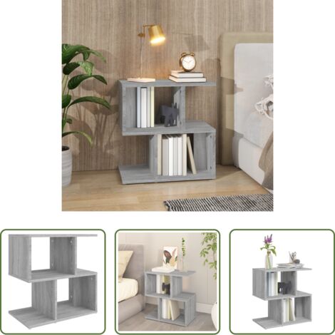 Comodino moderno -  Comodino Grigio Sonoma 50x30x51,5 cm in Legno Multistrato