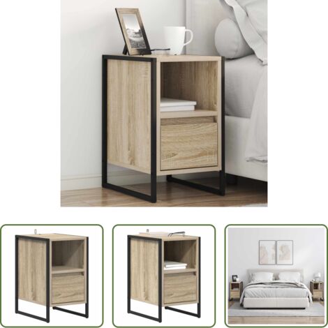 Comodino moderno -  Comodino Sonoma 39,5 x 30 x 50 cm Legno multistrato