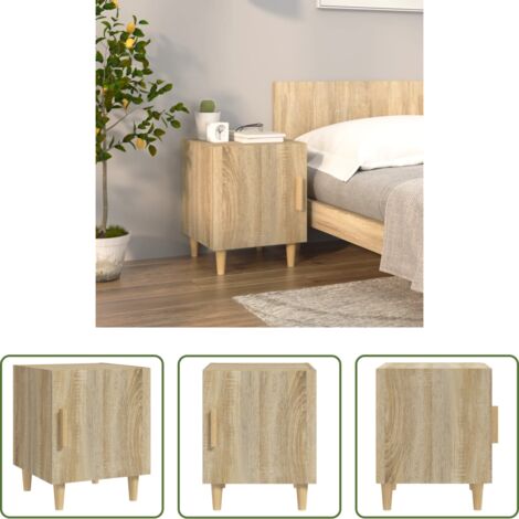 Comodino multistrato -  Comodino Rovere Sonoma in Legno Multistrato