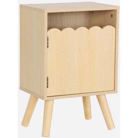 Comodino per bambini decorazione legno 1 anta