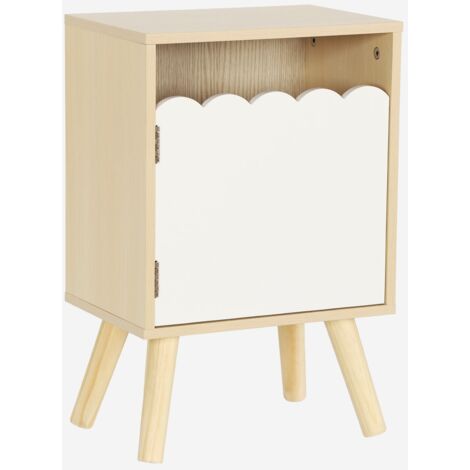 Comodino per bambini decorazione legno 1 anta