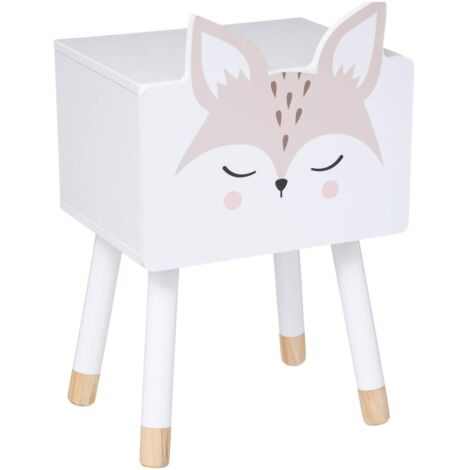 Comodino per bambini volpe bianca h53cm - Atmosphera créateur d'intérieur