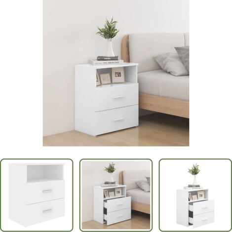 Comodino per camera da letto -  Comodino Bianco 50x32x60 cm