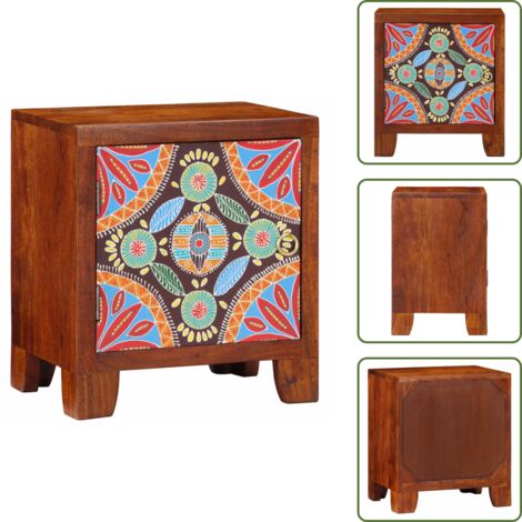 Comodino per camera da letto - vidaXL Comodino 40x30x45 cm in Legno Massello di Acacia - Comodino per soggiorno