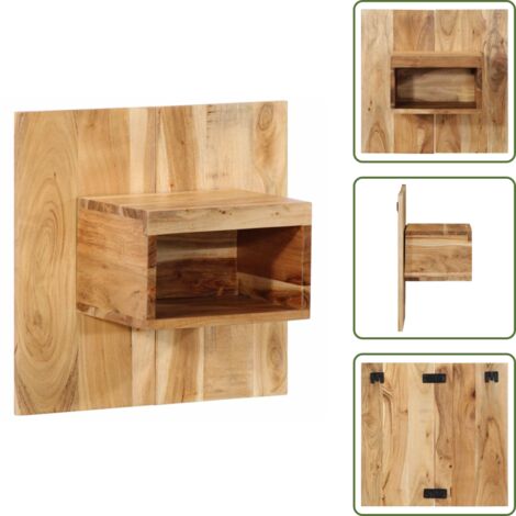 Comodino per camera da letto - vidaXL Comodino 50x27x50 cm in Legno Massello di Acacia - Comodino con ripiani