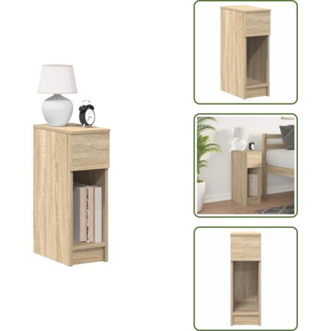 Comodino per camera da letto - vidaXL Comodino con Cassetto Rovere Sonoma 20x36x60 cm - Comodino con cassetto rovere