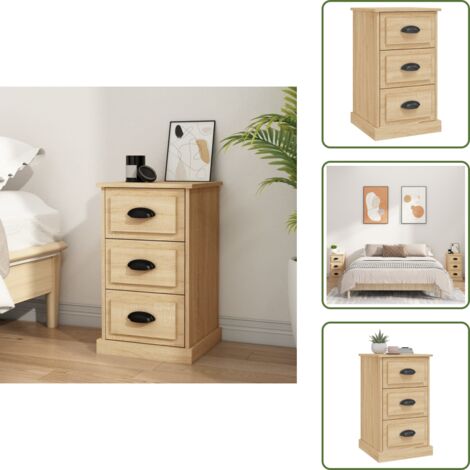 Comodino per salotto - vidaXL Comodino Rovere Sonoma 39x39x67 cm in Legno Multistrato - Comodino in legno multistrato