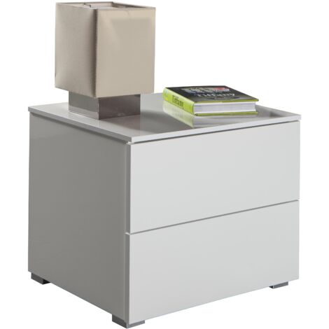 COMODINO PRIVILEGIO 55X44XH44CM 2 CSSETTI BIANCO L