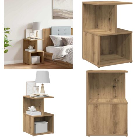 Comodino Rovere Artigianale 35x35x55 cm in Legno Multistrato - Comodino rovere - Comodino artigianale