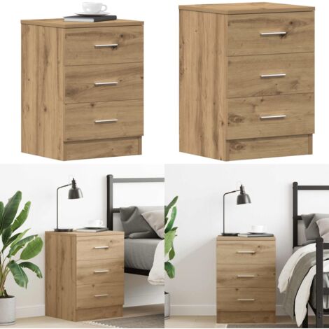 Comodino Rovere Artigianale 38x35x55 cm in Legno Multistrato - Comodino rovere - Comodino artigianale