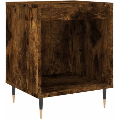 Comodino Rovere Fumo 40x35x50 cm in Legno Multistrato vidaXL