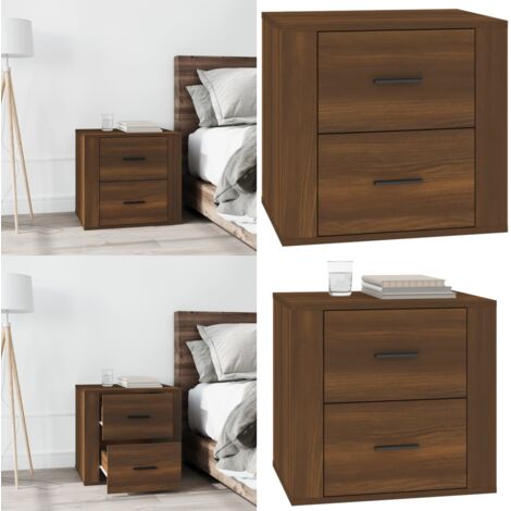 Comodino Rovere Marrone 50x39x47 cm - Comodino marrone - Comodino moderno
