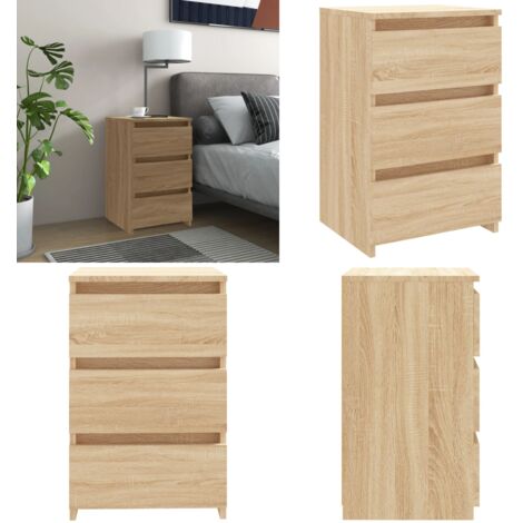Comodino Rovere Sonoma 40x35x62,5 cm in Legno Multistrato - Comodino rovere sonoma - Comodino multistrato