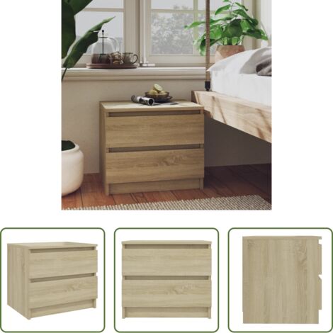 Comodino rovere sonoma -  Comodino Rovere Sonoma 50x39x43,5 cm in Legno Multistrato