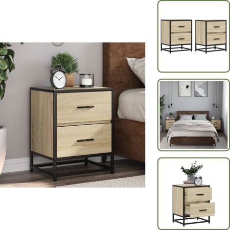 Comodino rovere sonoma - vidaXL Comodini 2pz Rovere Sonoma 40x31x50 cm in Truciolato -