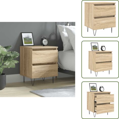 Comodino rovere sonoma - vidaXL Comodino Rovere Sonoma 40x35x50 cm in Legno Multistrato -