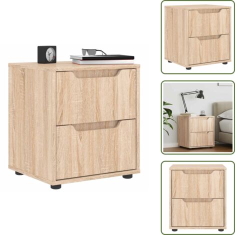 Comodino rovere sonoma - vidaXL Comodino VISNES Rovere Sonoma 45x40x50 cm in Legno Multistrato - Comodino per camera da letto