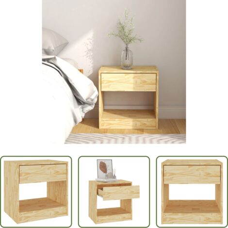 Comodino rustico -  Comodino 40x31x40 cm in Legno Massello di Pino