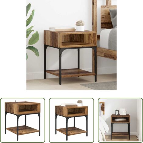 Comodino rustico -  Comodino Legno vecchio 40 x 40 x 50 cm Legno multistrato