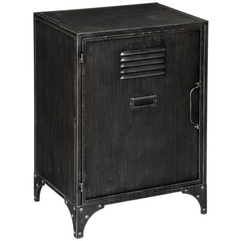 Comodino sevin in metallo grigio h58cm - Atmosphera créateur d'intérieur