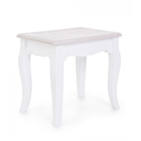 Comodino shabby in MDF Bianco CHARLENE 41x30x h38 cm