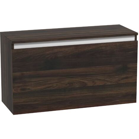 Comodino Sospeso 80x30x45 cm con Cassetto Senza Maniglie Noce