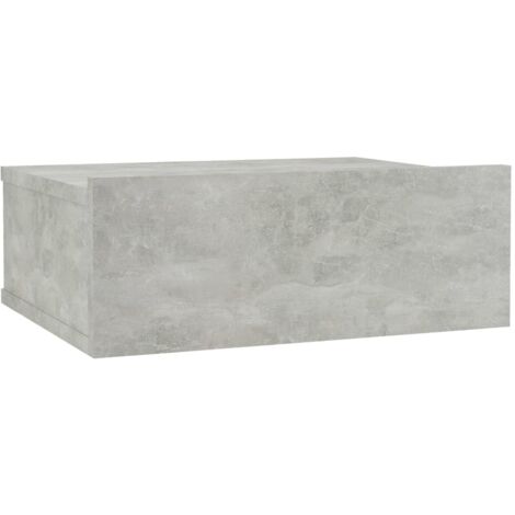 Comodino sospeso con cassetto 40 x 30 x 15 cm in multistrato grigio DEC033927