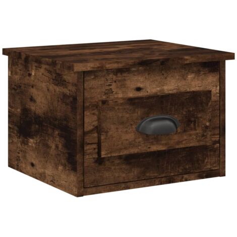 Comodino sospeso con cassetto 41,5 x 36 x 28 cm MDF marrone DEC034257