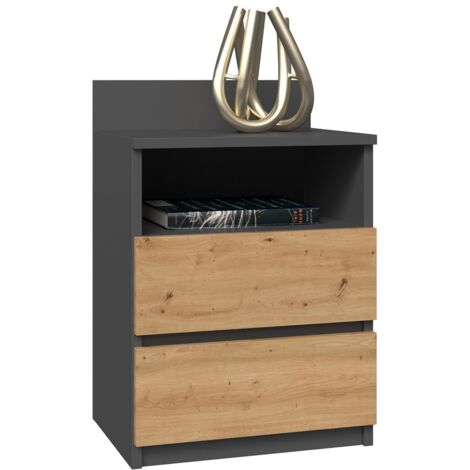 COMODINO TAVOLINO CAMERA DA LETTO M1 ANTRACITE ARTIGIANALE