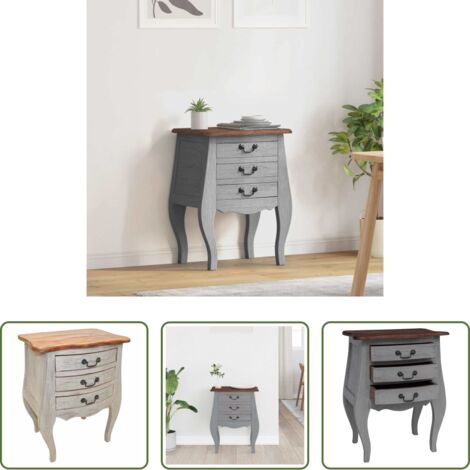 Comodino vintage -  Comodino in Legno Massello di Mogano 48x35x64 cm