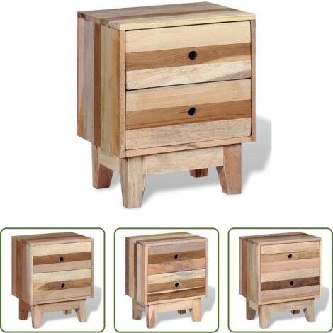 Comodino vintage -  Comodino in Legno Massello di Recupero