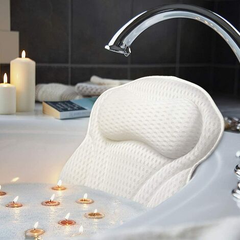 cuscino per vasca idromassaggio imbottito in morbida schiuma Cuscino per vasca da bagno per poggiatesta testa collo Cuscino per vasca da bagno Blu 