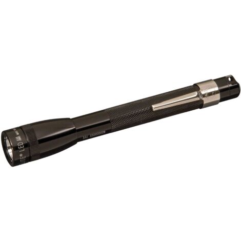 Compact Maglite SP32 Super Mini LED Flashlight – IPX7 Waterproof, 100 Lumens, Includes 2 AAA Batteries, 12.7 cm, Black