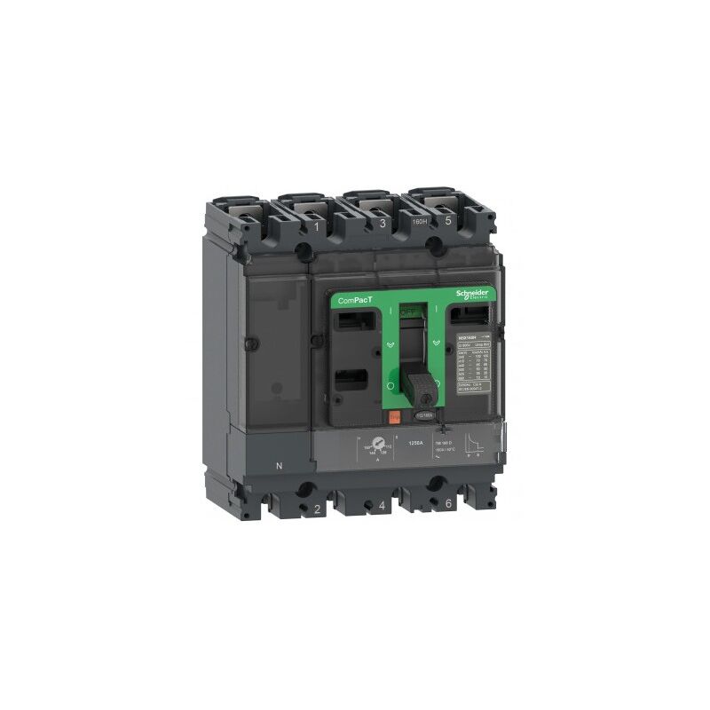 Schneider - C16H4TM125 ComPacT NSX160H disjoncteur tm-d 125A 70kA 4P4D montage fixe