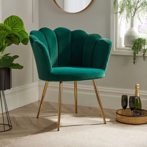 Compact Scallop Armchair Green