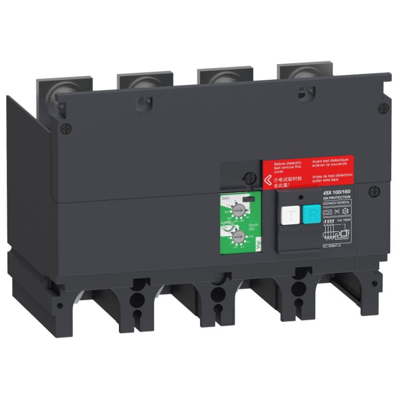 ComPacT VigiPacT nsx 100/160, 200 vac to 440 vac, 30 mA to 30 a, 4 poles LV429489