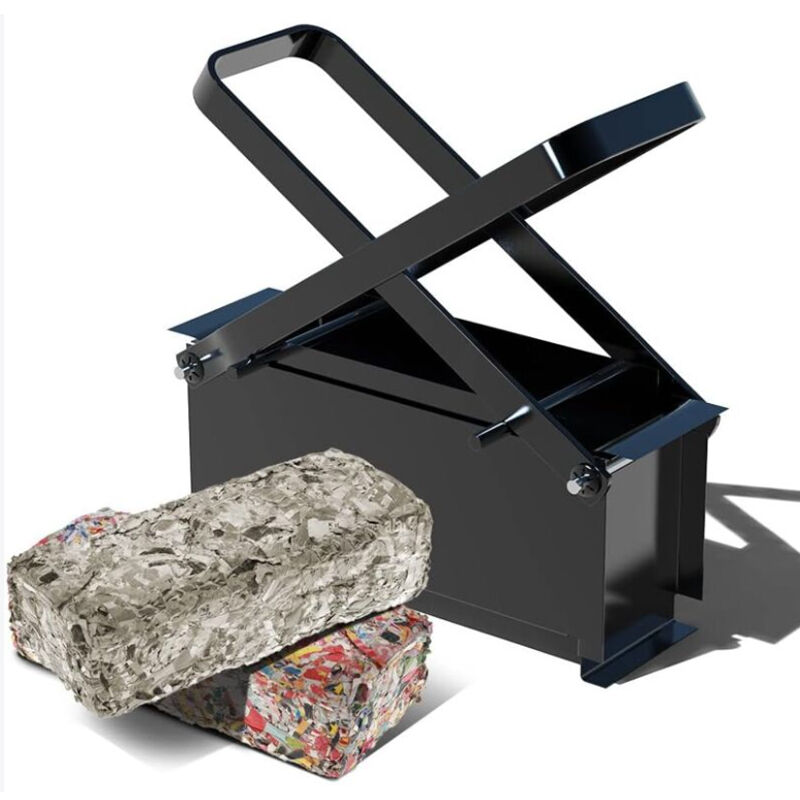 Rwoythk - Presse briquette de papier, acier pour blocs, manuel, comprimer, HlP 32x14x13cm, (noir).