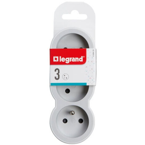Compacto Pared Triplite, 2 Tomas Blanco LEGRAND