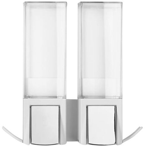 COMPACTOR - Double distributeur de savon mural blanc