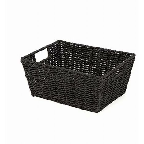 Compactor Etna Cesto, Carta Intrecciata, Nero, 31 x 24 x H,14 cm, RAN6543
