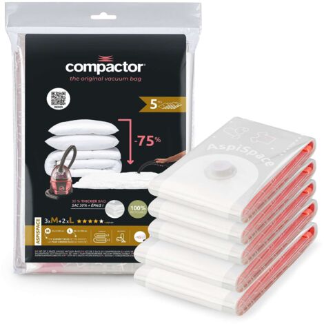 COMPACTOR Lot 5 x Sac de rangement sous vide