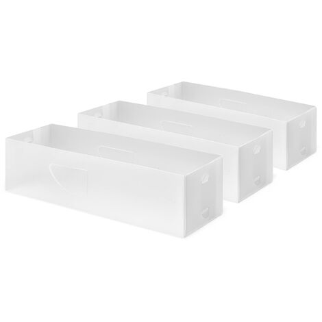 Compactor Optimo Set 3 Organizzatore, Medium, 30 x 10,5 x 8 cm, Plastica, Bianco Traslucido
