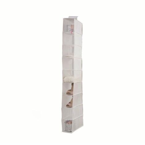 Compactor Organisation de penderie - Organiseur suspendu 15x30x128 cm, 9 compartiments, blanc RAN2982