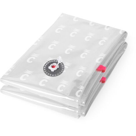 Compactor Set di 2 Sacchetti di Compressione a Vuoto, Riciclabili, Riduce Volume x3
