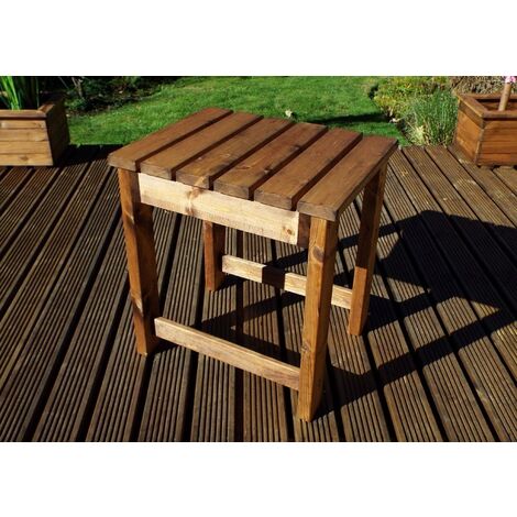 Companion Table, Wooden Garden Furniture - W65 x D50 x H65 - Fully Assembled