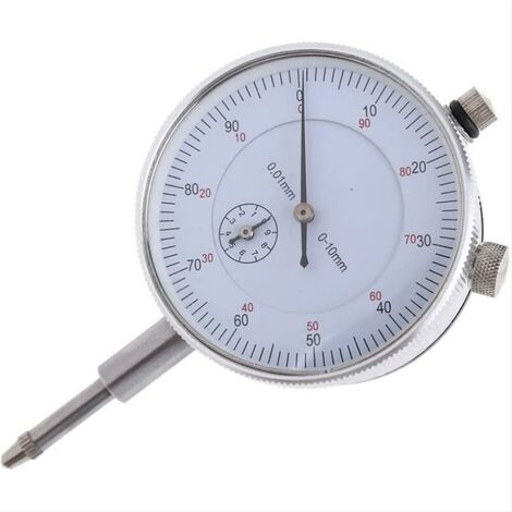 Comparateur à cadran 1 pièce Précision du comparateur à cadran métrique 0,01 mm, plage 0 10 mm